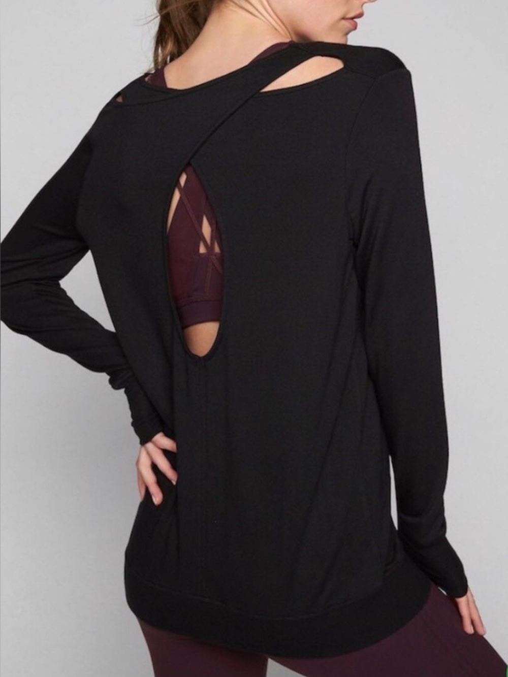 Athleta Coaster Luxe Go-To Top - Black - Size L